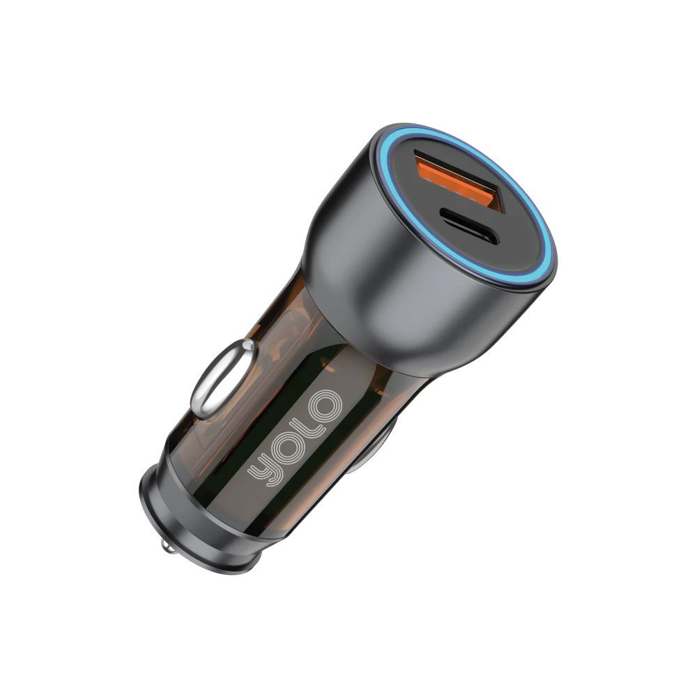 Yolo Y-521 Car Charger, Dual Port 52W Super Turbo USBA+ Type-C,