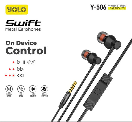 Yolo Y-506 earphones swift